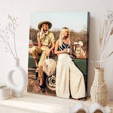 1pc Custom Photo Printed On Canvas, Large Size Personalized Poster, With DIY Photo Frame (Self-Assemble Frame) Or Canvas Only, Mother's Day Gift - Cartoon - View 5