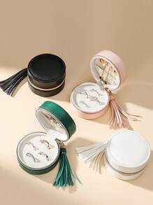 Jewelry Box, Portable Leather Ring, Necklace, Stud Earrings Organizer Storage Case Gift Box