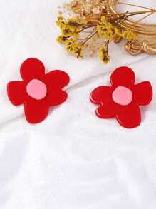 Pendientes de flor de resina ZAA, de moda y versátiles, con un diseño de alta gama. Los pendientes de flor de resina son casuales, lindos, de nicho y personalizados para mujeres
