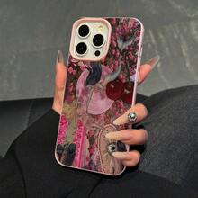 Compatible With IPhone 15Pro Max Phone Case, Featuring Flower And Mermaid Girl Patterns. Shock-Absorbing Soft TPU Protects The Phone Case, Suitable For Female Girls. Ultra-Thin Scratch-Resistant Phone Case Suitable For IPhone 16 Pro Max - Hồng - Xem 4