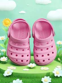 Neue Sommerstil Löcher Schuhe für Jungen und Mädchen für Zuhause und Outdoor Lässig, einfarbige flache Lochschuhe bequem und modisch, einfaches Schlüpfen