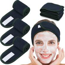 Set de 3 diademas ajustables para mujer para spa y faciales, accesorios para ducha y maquillaje, adecuado para lavarse la cara, toalla suave y accesorios para peinar el cabello