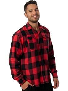 Men Shirts - Red and Black - View 1