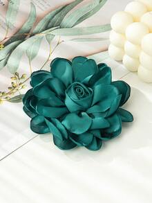 1 件全新黑色手工烧边花朵风格时尚胸针，男女通用派对配饰 - 酒紅 - 查看 3