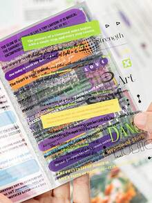 1 Pack Of 20pcs Unexpected Series English Sticker Book, Waterproof Material For Ins Style Scrapbooking DIY Decoration Stickers, Back To School - Multicolor - View 5