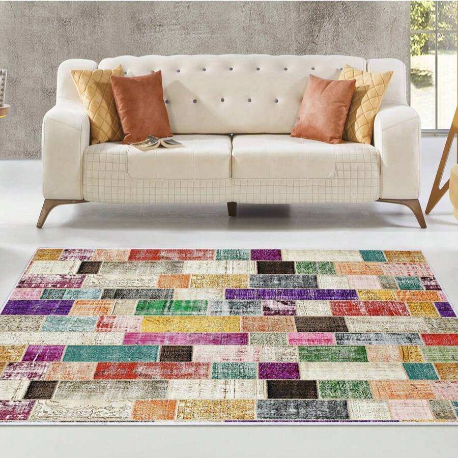 Alfombra turca Inci de impresión digital HECHA EN TURQUÍA - Alfombra suave, lavable con respaldo de fieltro antideslizante - Felpudo decorativo moderno, adecuado para sala de estar, dormitorio, pasillo o entrada - Disponible en 7 tamaños (50 * 60, 50 * 80, 60 * 100, 80 * 120, 80 * 150, 80 * 200, 80 * 300 cm). Diseño de secado rápido, muy absorbente, suave y cómodo. Apto para uso tanto en interiores como en exteriores