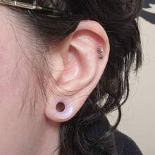 2 Stücke Silikon Ohrtunnel flexible Ohrplugs Stretcher Expander doppelt geflanscht Flesh Ohrpiercing Schmuck für Frauen und Männer