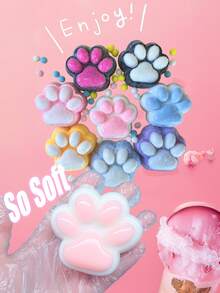 1 件可爱减压模拟硅胶挤压猫爪、挤压玩具、慢回弹、缓解压力、Taba Squish Sticky、弹性大挤压、坐立不安玩具、便携式挤压玩具，非常适合放在办公桌上和外出时放松，Tabas 柔软玩具，有趣和棘手的感官游戏，非常适合圣诞节、万圣节和生日礼物，使其成为理想的节日礼物、生日派对礼物。