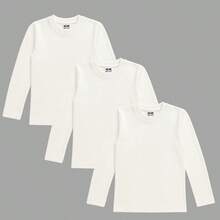 Turtleneck Ribbed Second Skin Blouse 100% Cotton For Children 2 To 12 Years Old - White - View 5