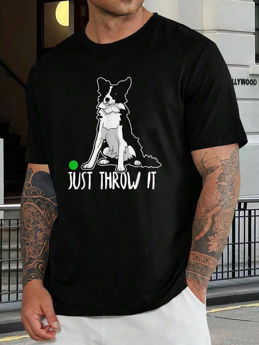 Camiseta divertida de Border Collie - Regalo lindo para amantes de perros para él o ella - Camiseta de algodón suave para pasear perros, uso informal en el parque - La mejor camiseta para dueños de mascotas - Negro - Ver 1