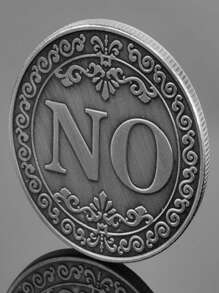 Moneda conmemorativa chapada con una cara para 'Sí' y otra para 'No' - Un recuerdo divertido y emocionante para tomar decisiones