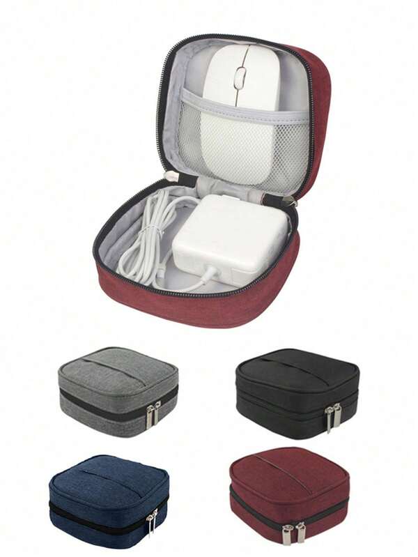 1PC Laptop Accessories Organizer Bag | Shockproof Adapter 1PC Laptop Accessories Organizer Bag Charger Storage Bag Portable Multifunctional Laptop Data Cable Power Case Protective Cover| Shockproof Adapter & Mouse Storage Pouch For Travel/Office& Mouse Storage Pouch For Travel/Office