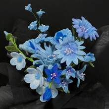 100/250/500/700/1500 Pcs Value Packs DIY Blue Pipe Cleaner Projects, Blue Chenille Stems + Blue Pom Poms, 11.81x0.6 Craft With Pipe Cleaners Supplies, Colorful Chenille Stems, Color Mix Fuzzy Wire Bulk