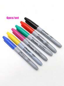 Fine-Tip Permanent Marker Set For Office, Classroom And Home, Quick-Drying, Durable Plastic (Random Color) School Supplies