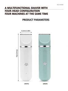 FoBianJie 升级版四合一多功能宠物毛发推剪，4 合 1 宠物毛发推剪低噪音无绳电动静音毛发推剪套装，适用于狗猫宠物，猫狗指甲磨床爪子修剪器