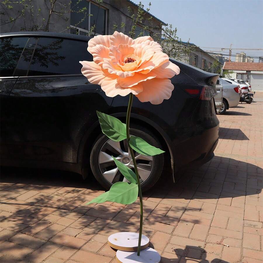 Giant Flowers For Decoration Artificial Peony Flower Head Large Fake Flower For Background Wedding Stage Party Decor - Rượu sâm banh - Xem 1