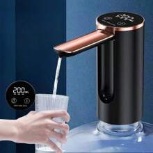 Foldable Digital Water Dispenser Pump - Touch Screen, Fingerprint Recognition, Mineral Water Compatible, Household Bottled Water Solution - Easy To Use And Clean