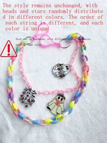 School Backpack Accessories Decoration Cartoon Curly Hair Chain Strawberry Pendant Colorfast Chain Strap Bag Decoration