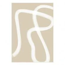 1pc Gift Modern Boho Abstract Matisse Beige White Line Wall Arts Posters Minimalist Canvas Paintings Print Picture For Living Room Interior Home Optional Frame - Multicolor - View 18
