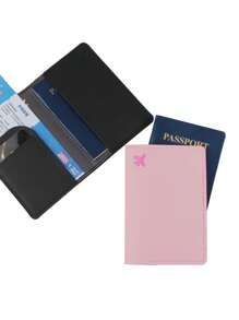 Personalized Embroidered Airplane Passport Cover, Customized Leather Passport Holder, Travel Gift Passport Wallet, Birthday/Christmas Gift