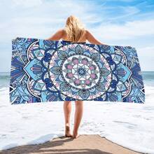 1 Pc Of Ultra-Soft Breathable Beach Towel, Microfiber Beach Towel, Quick-Drying Towel Suitable For Outdoor Beach Towel Yoga Running Portable Outdoor Bath Towel