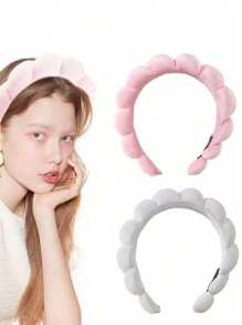1pc White Headband, Makeup Facial Headband, Cleansing Headband, Turban Headband, Soft Headband, Suitable For Women & Girls, Fashionable Accessory, Great Gift,Skincare Headband,Beauty,Skin Care Products,Spa,Self Care,Skin Care Tools,Face Care,Esthetician Supplies,Skin,Face Wash,Facial