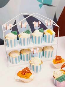 50个/套 玛芬蛋糕烘焙杯，不粘纸杯蛋糕衬垫，适用于迷你玛芬蛋糕和纸杯蛋糕机