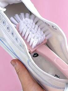 [5-In-1 Efficient Shoe Brush] Creative 5-Side Shoe Brush With Double-Sided Circular Design For All-Around Cleaning, Plastic Hard Bristle Bathroom Cleaning Brush, 5-In-1 Durable Shoe Brush, Plastic Material, Highly Efficient Cleaning