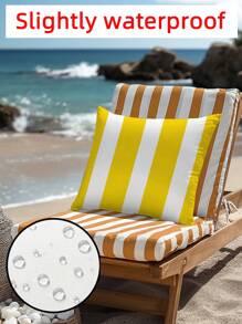 1 Stück gestreifter Farbblockkissenbezug, Orange erhältlich, wasserdichter Kissenbezug, geeignet für Zuhause Sofa Schlafzimmer, Strand Outdoor Nutzung, ohne Kissenfüllung, verdeckter Reißverschluss Kissenbezüge Raumdekoration Heimdekoration Schlafzimmerdekoration Kissenbezug