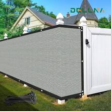 DELLNA Privacy Fence Screen - 5FT/1.5M Heavy Duty Windscreen Mesh With Reinforced Edges - UV Resistant & Weatherproof Shade Cover For Outdoor Patio, Deck, Backyard & Porch - 1 Panel HDPE