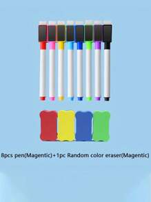 8 Packs Erasable Whiteboard Markers - 8 Bright Colors, Write Smoothly, Low Odor, Dry Quickly, Perfect For Office Meetings, Conferences And Teaching - Durable Plastic Material.,School Supplies,Back To School
