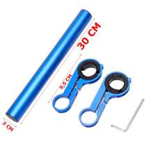 Estilo Boleiro Extensor De Guidão De Bicicleta Cor Azul 30 Cm Prolongador + Chave - Azul - Visão 5