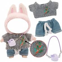 Outfit Set: Sweater And Jeans For Plush Doll, Includes Cute Accessory Bag (Doll Not Included), Merchandise
