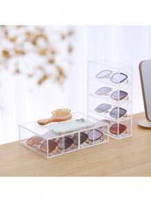 Acrylic Sunglasses Storage Box, Multi-Layer Desktop Drawer-Style Display Cabinet, Dust-Proof Organizer Rack