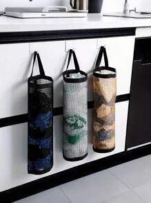 2PCS Garbage Bag Storage Bags, Plastic Bag Organizer Holders, Durable Washable Trash Bag Racks, Cleaning Supplies, Household Tools, Back To School Essentials, Wall-Mounted Kitchen Trash Bag Storage Bags, Round Miscellaneous Storage Bags, Kitchen Supplies, Cleaning & Storage Items, Over-The-Door Hanging Storage Bags, Wall-Mounted Kitchen Trash Bag Holder With Removable Washable Net Bags