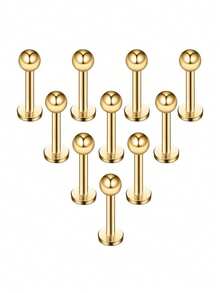 CIZME 16G Lip Labret Medusa Monroe Rings Studs Stainless Steel Tragus Helix Cartilage Earring Stud Rings Piercing Jewelry Bar Length 6mm 8mm 10mm 12mm Mix Color - Lip Rings - View 12