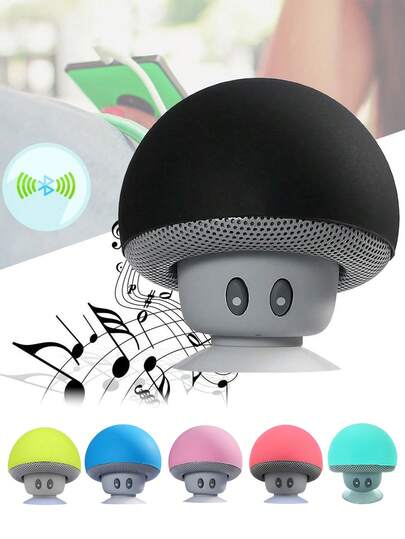 Altavoz Bluetooth de seta Subwoofer portátil con función de ventosa,soporte con ventosa,, batería recargable USB de 200 mAh,  control de botónsubwoofer inalámbrico compacto para smartphone/tableta, perfecto para viajes y uso en exteriores