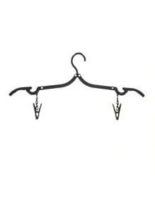 12pcs Portable Folding Travel Clothes Rack , Space Saving Clothes Drying Rack, Clothes Clothes Rack, Folding Clothes Rack For Business Travel, Outdoor Windproof Clothes Rack. Matching Strong Small Clip Windproof