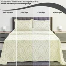 Lux Decor 6-Piece Paisley Bed Sheets High GSM Brushed Microfiber Sheets - Elevate Your Sleep Experience With 16-Inch-Deep Pocket Bedding Sheets & Pillowcases- Back To School- Graduation Gift- All Sizes Available- Winter Vibes, Christmas Decor, New Year Vibes - 象牙 - 查看 9