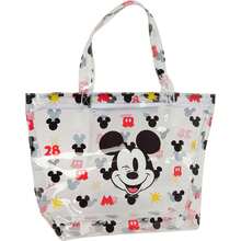 Disney Sac de Courses avec Fermeture Éclair "Beach" - Grand Sac de Femme, Décontracté et Élégant avec Poignées Confortables - Sac de Courses avec Design ou Idéal pour Faire du Shopping ou à la Plage - Blanc - Voir 3