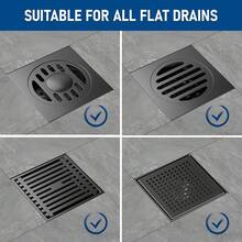 Disposable Hair Catcher Shower Drain Mesh Stickers, Hair Catchers Shower, 25 Pack, 3.5 Inch - Round - 6.1 Inch - 25 Pack - View 4