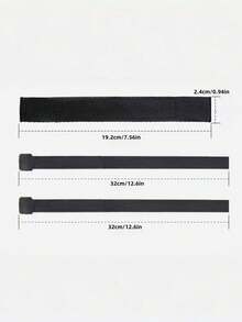 3 件耐用尼龙自行车带，可调节，轻便，光滑黑色设计，适用于公路和山地自行车，方便的骑行/徒步旅行交通配件，时尚轻便的自行车零件