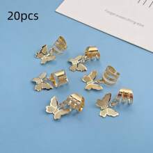 20 piezas de anillos de metal para dreadlocks con mariposas, borlas y ajustables, apropiados para uso diario