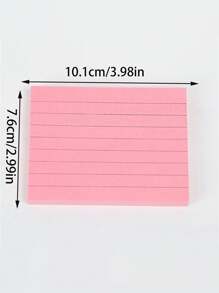 100pcs Multi-Color Line Pattern Sticky Notes, 4 Colors, Portable Student Memo Mark Writing Notebook, Self-Adhesive, Easy To Use Notepad For Office, Home, School,School Supplies,Back To School
