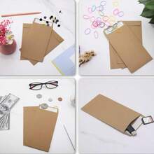 50 个/包自粘现金信封，6.7 英寸 X 3.5 英寸（16.9 X 8.9 厘米），适用于现金信封挑战，120GSM 牛皮纸现金信封，用于现金、预算、现金填充、支票、硬币和收据（根据 SKU 图像颜色）