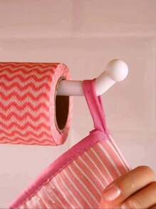 1pc Kitchen Paper Towel Holder, Plastic Material, No Drilling Required, Suitable For Cabinet, Sink, Etc.Towel Rack For The Paper Towel Holder, Hanging Rack For The Cabinet, Hanging Rack For The Dishcloth, Bathroom Organizer Rack