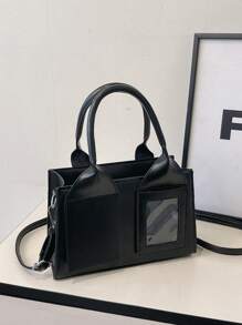 Bolso de hombro y de debajo del brazo elegante con estampado de bloques de color y estampado de leopardo vintage, bolso de mano con estampado de leopardo para mujeres, regreso del estampado de leopardo
