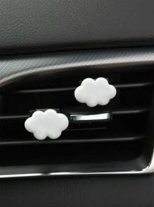 2pcs Car Air Outlet White Cloud Decoration With Multiple Colors To Choose From