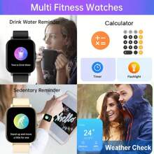 LOMAXFR 1.83-Inch Full Touch Screen Smart Watch, Call Reminder/Rejection, HD Voice Call, Multiple Sports Modes, Sports Data Tracking, Suitable For Outdoor Sports, Unisex Sports Watch, Clear Music Playback, Remote Control Photography, Easy To Wear And Use In Daily Life, Suitable For Holiday Gifts