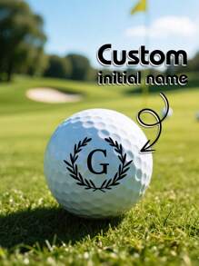 1 pieza Pelota de golf con texto personalizado - Pelotas de golf personalizadas con su texto, regalo del Día del Padre, regalos únicos y memorables para entusiastas del golf, regalo para amantes del golf | Regalos perfectos para recuerdos para papá, novio, familia, amigos | Mejor para cumpleaños, Año Nuevo, San Valentín, Día de la Madre, Día del Padre, celebraciones, regalo para él, regalo para ella